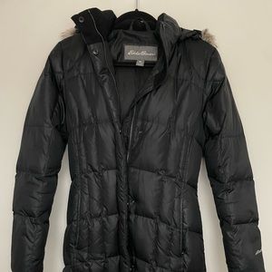 Eddie Bauer Lodge Down Duffle Coat Black